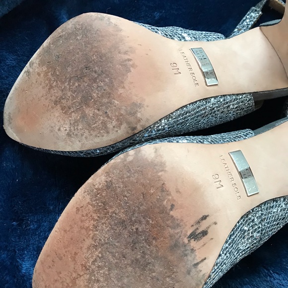 🌸🌸SUPER SALE🌸🌸 BADGLEY MISCHKA SILVER METALLIC SZ 9B - Picture 6 of 7
